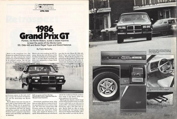 87 Grand Prix GT—An Original Owner's Perspective! — PontiacV8.com